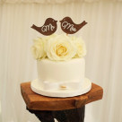 Lovebirds Roses Romantic Rustic Wedding Cake Gympie