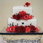 Romantic Roses in Shades of Red {Mount Isa Wedding Cake}