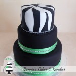 Black and white zebra stripes for a bold, modern look {Imbil/Mary Valley Wedding Cake}
