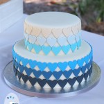 In love with love – blue ombre hearts at Rainbow Shores {Rainbow Beach Wedding Cakes}