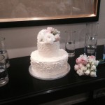 Rustic buttercream, fresh flowers, and kind words  {Montville Wedding Cake}