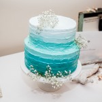Dreamy ombre buttercream for a Sunshine Beach wedding cake