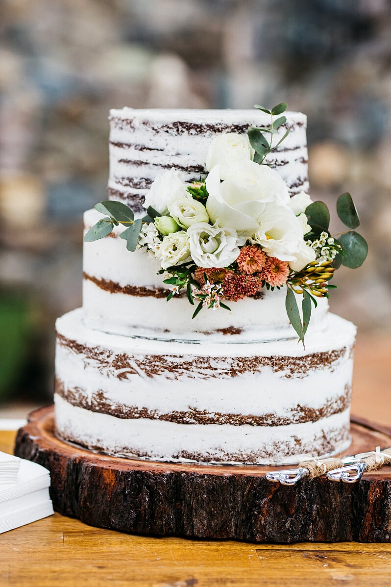 Ash & Rob’s Semi-Naked Montville Wedding Cake {with Photography by ...