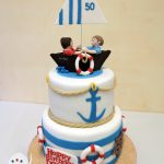 The Love Boat – combined 50th birthday & 30th wedding anniversary cake